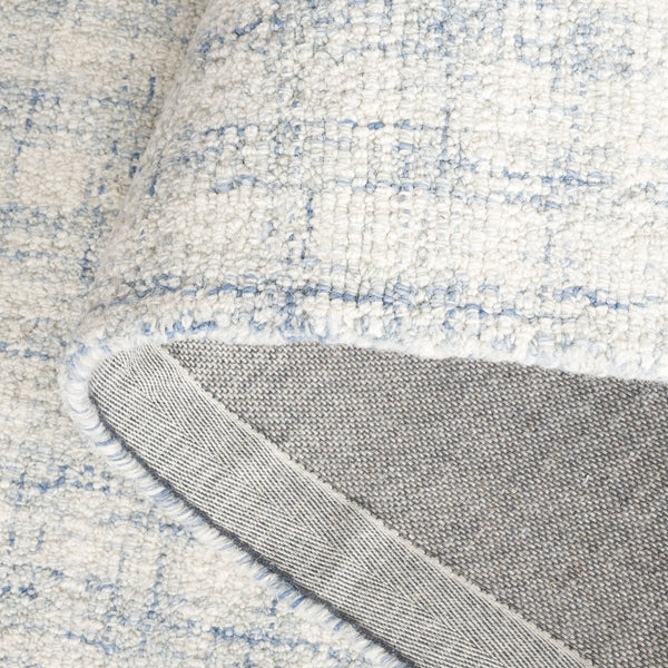 Safavieh Ebony Hand-Tufted 9X12 Blue Ivory Area Rug — Wool-Cotton Low Pile, Durable, Modern Elegance 3'-0" x 3'-0" EBN140M-3SQ
