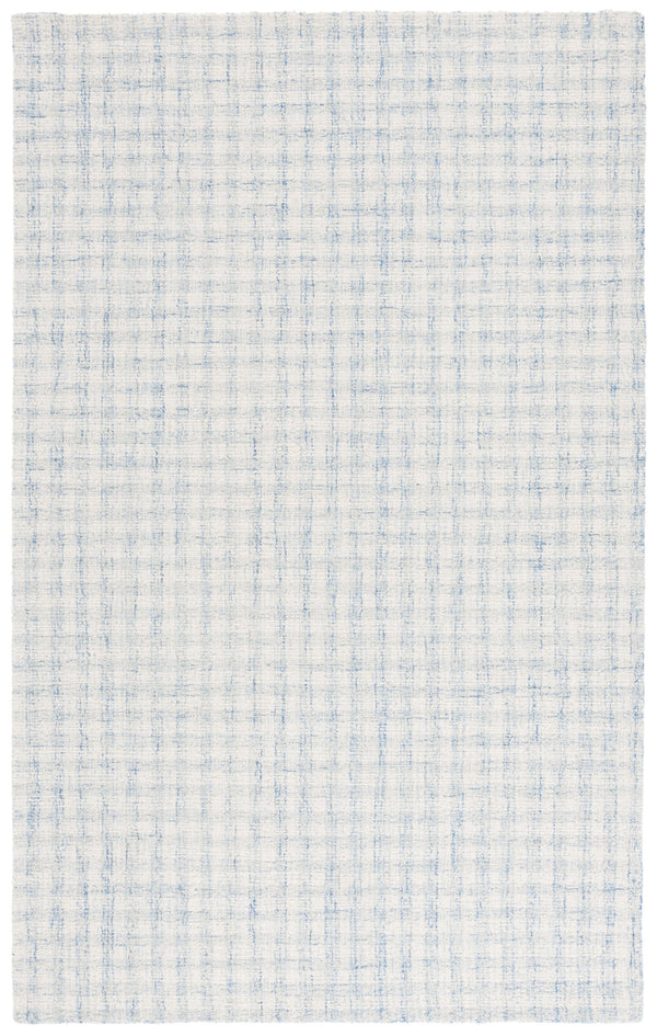 Safavieh Ebony Handcrafted Modern Rug - Plush Wool Blend, Elegant Minimalist Design For Contemporary Spaces Blue ,Ivory 85% Wool,15% Cotton Ebn140m-6r