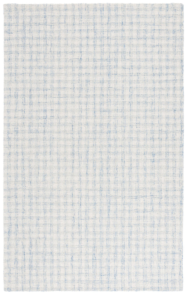Safavieh Ebony Hand-Tufted 9X12 Blue Ivory Area Rug — Wool-Cotton Low Pile, Durable, Modern Elegance 3'-0" x 3'-0" EBN140M-3SQ