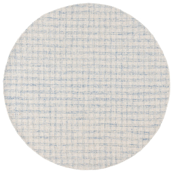 Safavieh Ebony Hand-Tufted 9X12 Blue Ivory Area Rug — Wool-Cotton Low Pile, Durable, Modern Elegance 3'-0" x 3'-0" EBN140M-3SQ