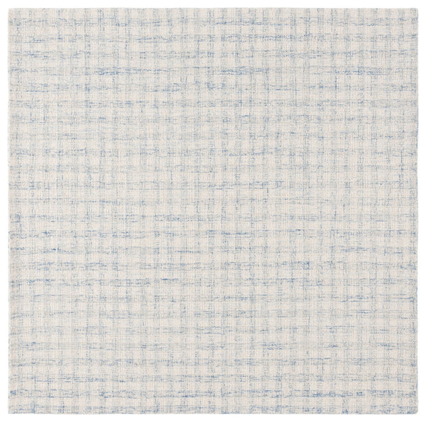 Safavieh Ebony Handcrafted Modern Rug - Plush Wool Blend, Elegant Minimalist Design For Contemporary Spaces Blue ,Ivory 85% Wool,15% Cotton Ebn140m-6r
