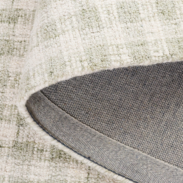 Safavieh Ebony Handcrafted Modern Rug - Plush Wool Blend, Elegant Minimalist Design For Contemporary Spaces Sage ,Ivory 85% Wool,15% Cotton Ebn140w-6r