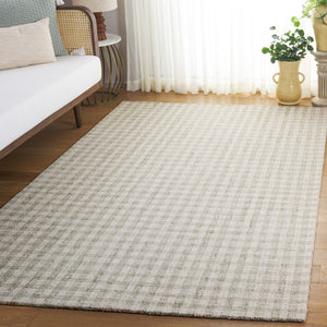Safavieh Ebony Elegant Hand-tufted Wool And Cotton Area Rug With Modern Grid Design For Stylish Interiors Sage ,Ivory 85% Wool,15% Cotton Ebn140w-3