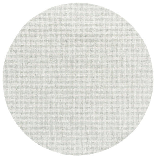 Safavieh Ebony Handcrafted Modern Rug - Plush Wool Blend, Elegant Minimalist Design For Contemporary Spaces Sage ,Ivory 85% Wool,15% Cotton Ebn140w-6r