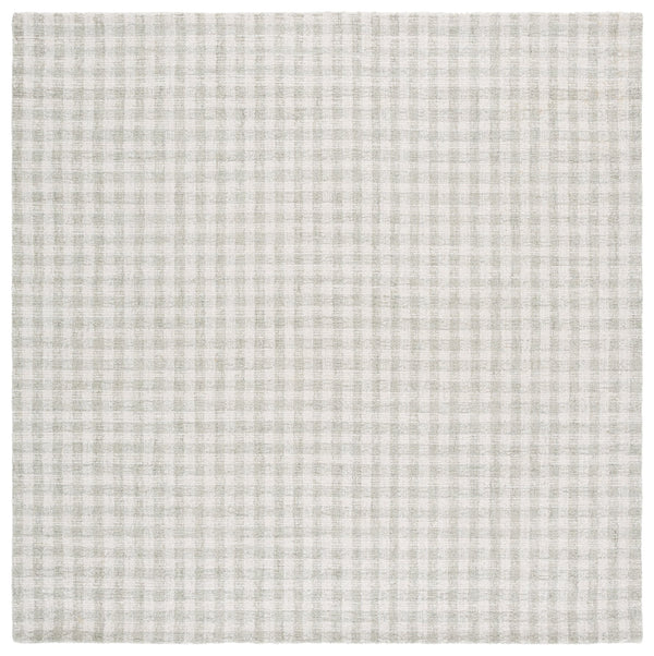 Safavieh Ebony Handcrafted Modern Rug - Plush Wool Blend, Elegant Minimalist Design For Contemporary Spaces Sage ,Ivory 85% Wool,15% Cotton Ebn140w-6r