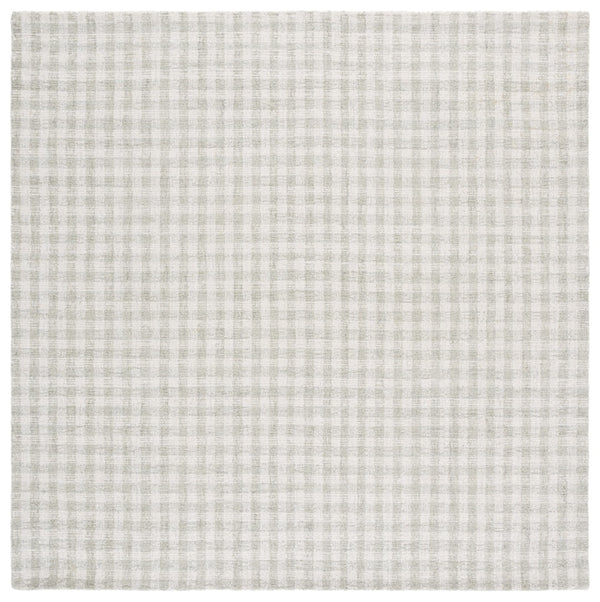 Safavieh Ebony Elegant Hand-tufted Wool And Cotton Area Rug With Modern Grid Design For Stylish Interiors Sage ,Ivory 85% Wool,15% Cotton Ebn140w-3