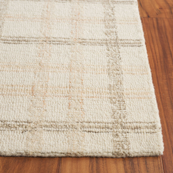 Safavieh Ebony Modern Hand-tufted Area Rug - Plush Wool Blend, Elegant Grid Design For Timeless Home Style Beige ,Ivory 85% Wool,15% Cotton Ebn141b-29