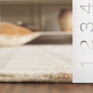 Safavieh Ebony Modern Hand-tufted Area Rug - Plush Wool Blend, Elegant Grid Design For Timeless Home Style Beige ,Ivory 85% Wool,15% Cotton Ebn141b-29