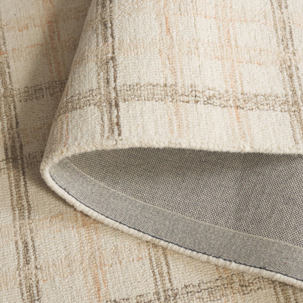 Safavieh Ebony Hand-Tufted Beige Ivory Rug 8X10 – Wool-Cotton Blend, Subtle Grid Pattern, Scandinavian Calm 9'-0" x 12'-0" EBN141B-9