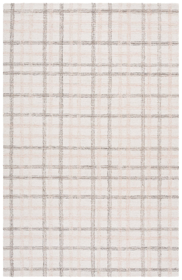 Safavieh Ebony Modern Hand-tufted Area Rug - Plush Wool Blend, Elegant Grid Design For Timeless Home Style Beige ,Ivory 85% Wool,15% Cotton Ebn141b-29