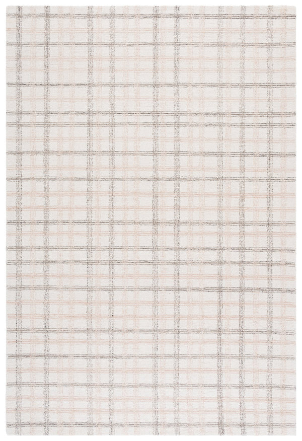 Safavieh Ebony Modern Hand-tufted Area Rug - Plush Wool Blend, Elegant Grid Design For Timeless Home Style Beige ,Ivory 85% Wool,15% Cotton Ebn141b-29