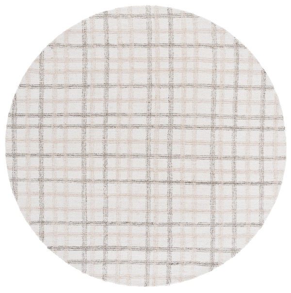 Safavieh Ebony Modern Hand-tufted Area Rug - Plush Wool Blend, Elegant Grid Design For Timeless Home Style Beige ,Ivory 85% Wool,15% Cotton Ebn141b-29