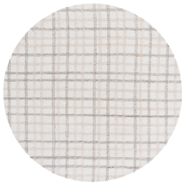 Safavieh Ebony Hand-Tufted Beige Ivory Rug 8X10 – Wool-Cotton Blend, Subtle Grid Pattern, Scandinavian Calm 9'-0" x 12'-0" EBN141B-9