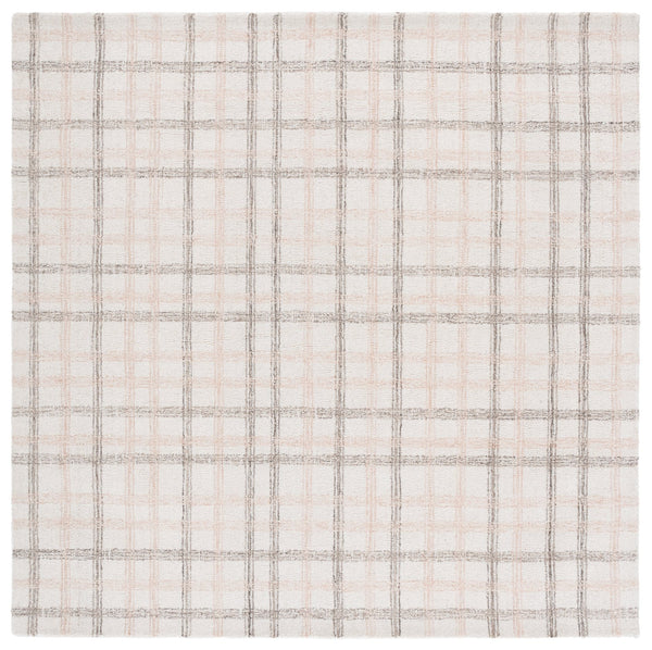Safavieh Ebony Modern Hand-tufted Area Rug - Plush Wool Blend, Elegant Grid Design For Timeless Home Style Beige ,Ivory 85% Wool,15% Cotton Ebn141b-29