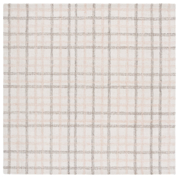 Safavieh Ebony Hand-Tufted Beige Ivory Rug 8X10 – Wool-Cotton Blend, Subtle Grid Pattern, Scandinavian Calm 9'-0" x 12'-0" EBN141B-9