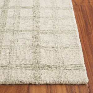 Safavieh Ebony Modern Hand-tufted Area Rug - Plush Wool Blend, Elegant Grid Design For Timeless Home Style Sage ,Ivory 85% Wool,15% Cotton Ebn141w-8