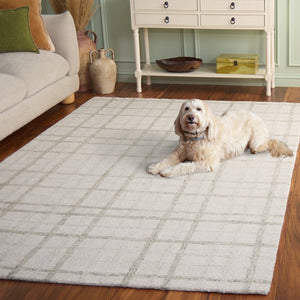 Safavieh Ebony Hand-tufted Area Rug - Luxurious Wool & Cotton Blend For Stylish Comfort In Any Space Sage ,Ivory 85% Wool,15% Cotton Ebn141w-3