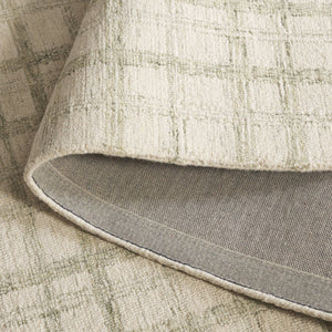 Safavieh Ebony Modern Hand-tufted Area Rug - Plush Wool Blend, Elegant Grid Design For Timeless Home Style Sage ,Ivory 85% Wool,15% Cotton Ebn141w-8