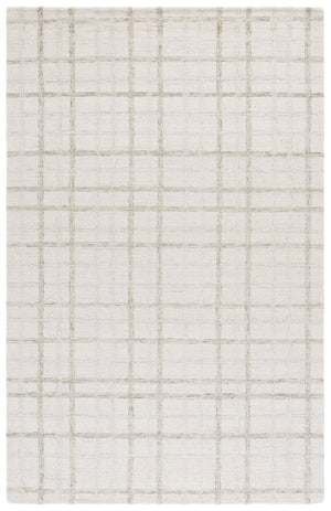 Safavieh Ebony Modern Hand-tufted Area Rug - Plush Wool Blend, Elegant Grid Design For Timeless Home Style Sage ,Ivory 85% Wool,15% Cotton Ebn141w-8