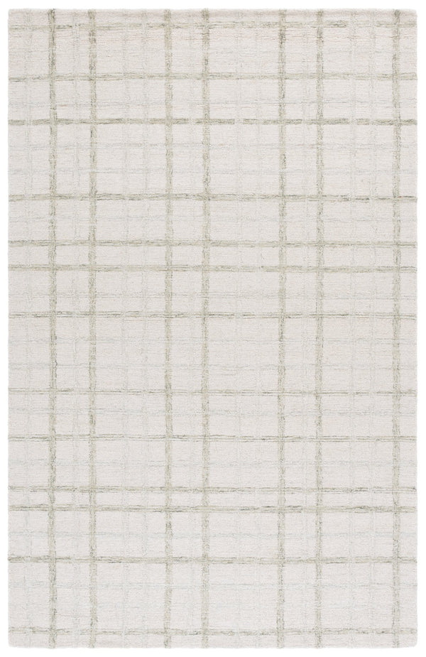 Safavieh Ebony Modern Hand-tufted Area Rug - Plush Wool Blend, Elegant Grid Design For Timeless Home Style Sage ,Ivory 85% Wool,15% Cotton Ebn141w-8