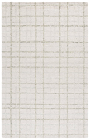 Safavieh Ebony Hand-Tufted Sage And Ivory Wool Rug 8X10 – Subtle Checkered Pattern, Plush 3/8" Pile Elegance 10'-0" x 14'-0" EBN141W-10