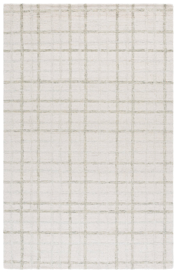 Safavieh Ebony Hand-Tufted Sage And Ivory Area Rug 8X10, 85% Wool 15% Cotton Plush 3/8" Pile, Modern Elegance 2'-3" x 5'-0" EBN141W-25