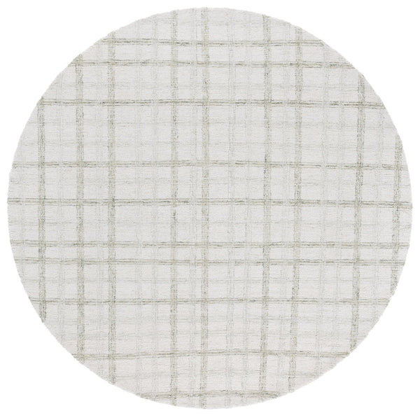 Safavieh Ebony Hand-Tufted Sage And Ivory Area Rug 8X10, 85% Wool 15% Cotton Plush 3/8" Pile, Modern Elegance 2'-3" x 5'-0" EBN141W-25