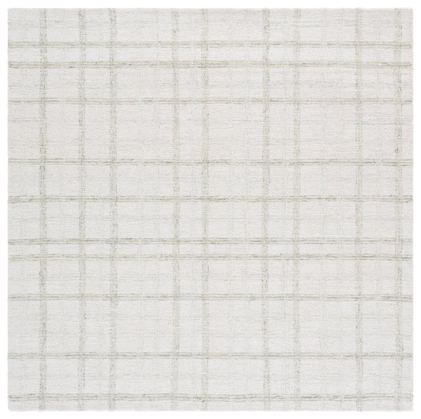 Safavieh Ebony Modern Hand-tufted Area Rug - Plush Wool Blend, Elegant Grid Design For Timeless Home Style Sage ,Ivory 85% Wool,15% Cotton Ebn141w-8