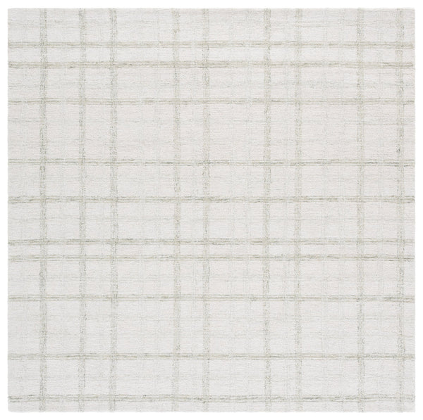 Safavieh Ebony Hand-Tufted Sage And Ivory Area Rug 8X10, 85% Wool 15% Cotton Plush 3/8" Pile, Modern Elegance 2'-3" x 5'-0" EBN141W-25