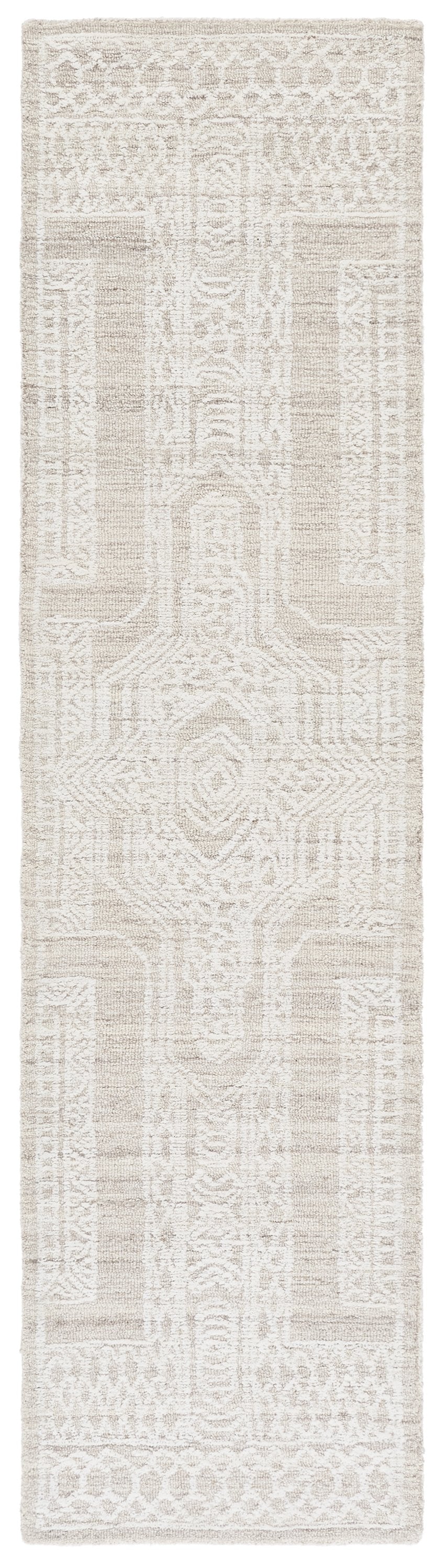 Safavieh Ebony Hand-tufted Wool Runner Rug - Elegant Modern Design With Geometric Patterns For Stylish Spaces Beige ,Ivory Wool Pile Ebn142b-29