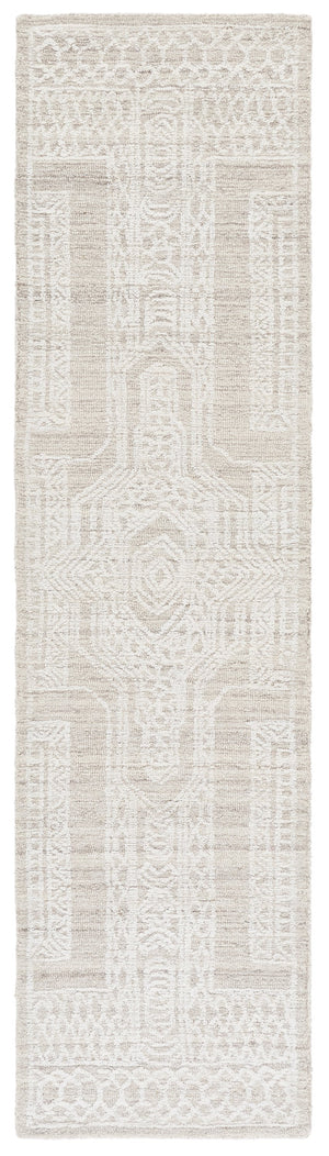 Safavieh Ebony Hand-tufted Wool Runner Rug - Elegant Modern Design With Geometric Patterns For Stylish Spaces Beige ,Ivory Wool Pile Ebn142b-29