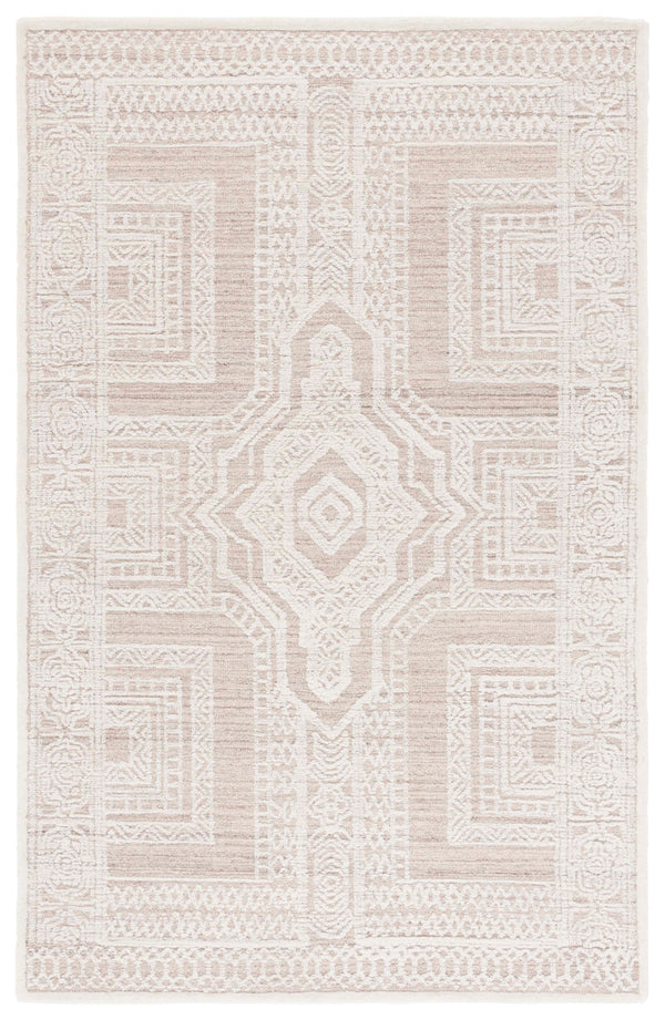 Safavieh Ebony Hand-tufted Wool Runner Rug - Elegant Modern Design With Geometric Patterns For Stylish Spaces Beige ,Ivory Wool Pile Ebn142b-5