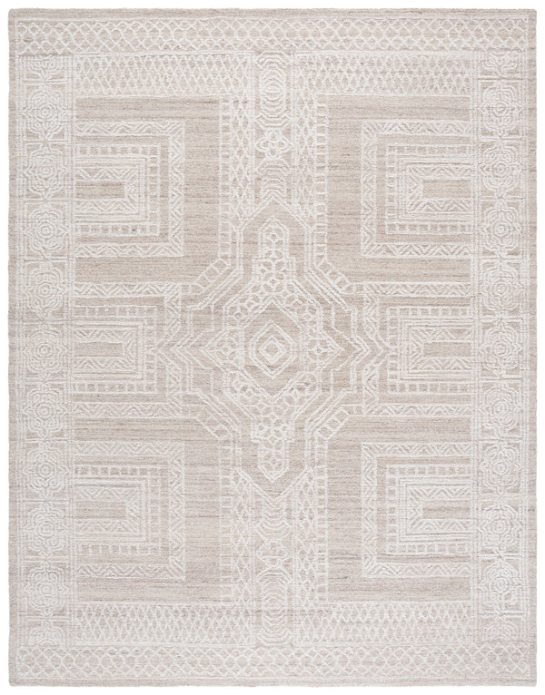 Safavieh Ebony Hand-tufted Wool Runner Rug - Elegant Modern Design With Geometric Patterns For Stylish Spaces Beige ,Ivory Wool Pile Ebn142b-8