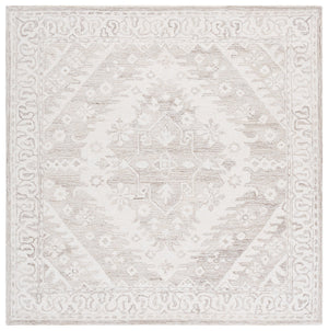 Safavieh Ebony Hand-tufted Area Runner Rug - Luxurious Wool For Modern Elegance In Home Decor And Design Beige ,Ivory Wool Pile Ebn143b-6sq