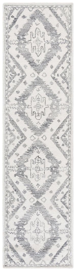 Safavieh Ebony Hand-tufted Area Runner Rug - Luxurious Wool For Modern Elegance In Home Decor And Design Ivory ,Grey Wool Pile Ebn143f-29