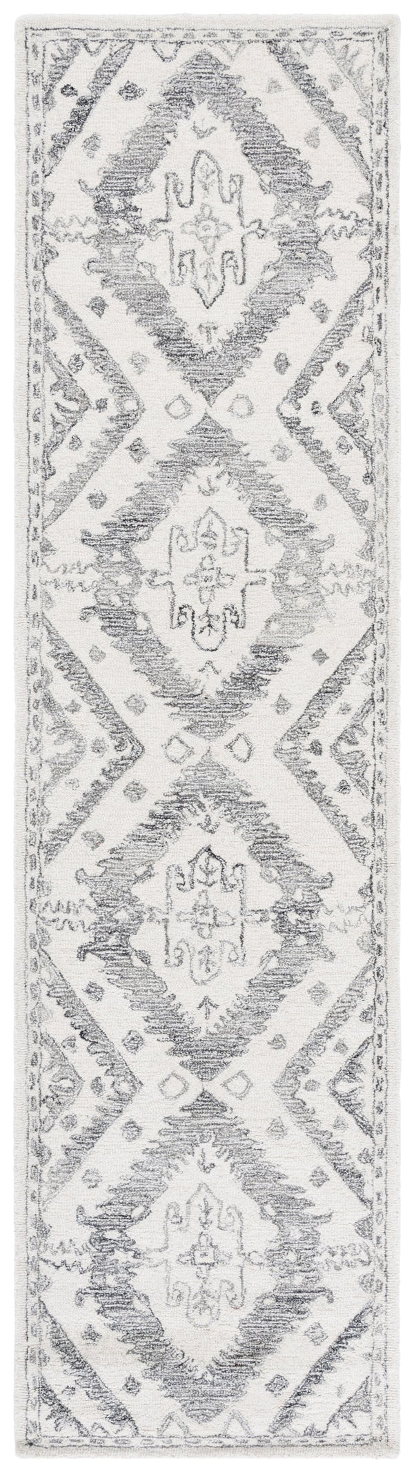 Safavieh Ebony Hand-tufted Area Runner Rug - Luxurious Wool For Modern Elegance In Home Decor And Design Ivory ,Grey Wool Pile Ebn143f-29