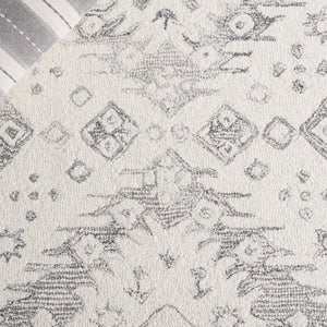 Safavieh Ebony Hand-tufted Area Runner Rug - Luxurious Wool For Modern Elegance In Home Decor And Design Ivory ,Grey Wool Pile Ebn143f-5