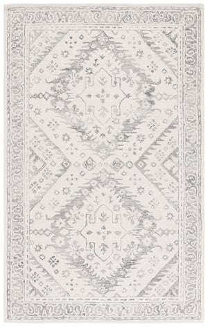 Safavieh Ebony Hand-tufted Area Runner Rug - Luxurious Wool For Modern Elegance In Home Decor And Design Ivory ,Grey Wool Pile Ebn143f-5