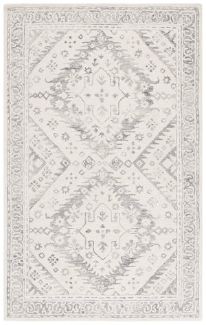 Safavieh Ebony Hand-tufted Wool Pile Area Rug - Elegant Geometric Design For Modern Home Décor Upgrade Ivory ,Grey Wool Pile Ebn143f-6
