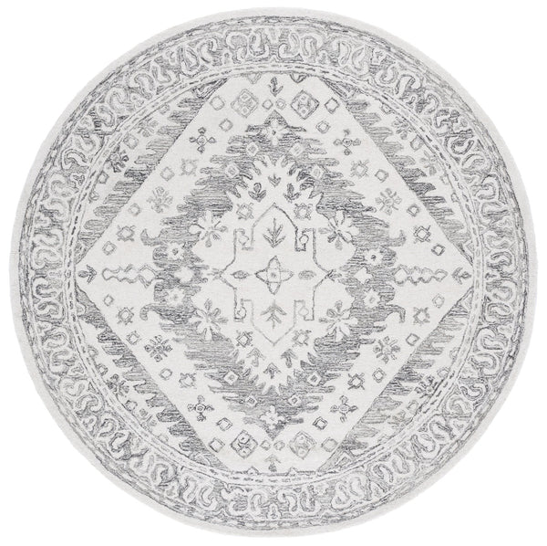 Safavieh Ebony Hand-tufted Area Runner Rug - Luxurious Wool For Modern Elegance In Home Decor And Design Ivory ,Grey Wool Pile Ebn143f-6r