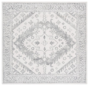 Safavieh Ebony Hand-tufted Wool Pile Area Rug - Elegant Geometric Design For Modern Home Décor Upgrade Ivory ,Grey Wool Pile Ebn143f-6