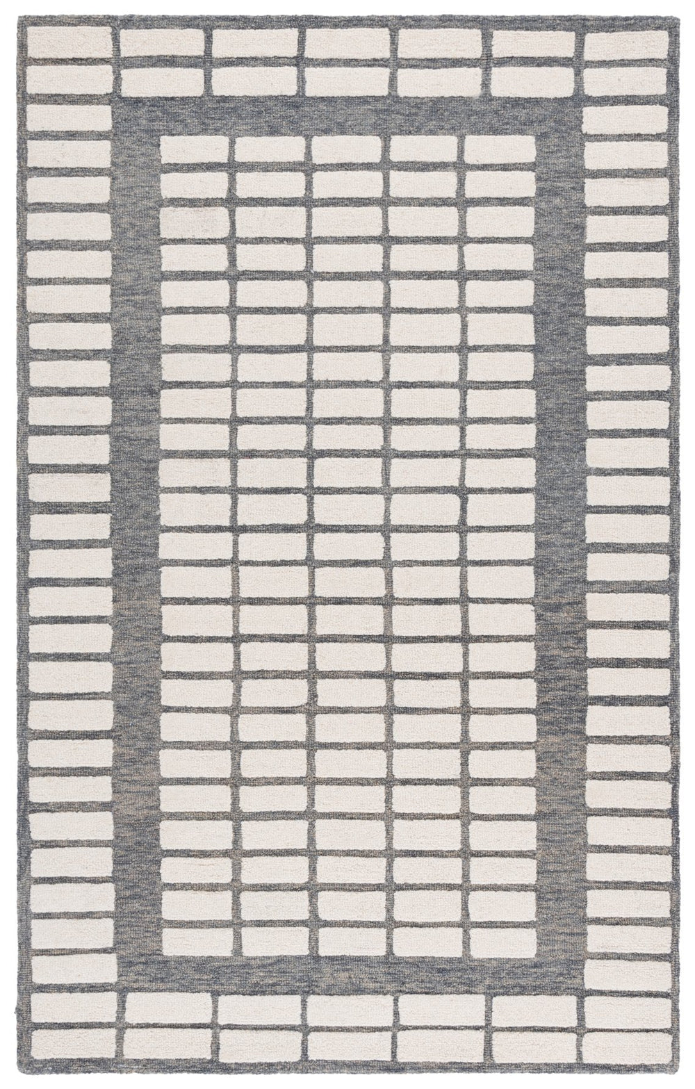 Safavieh Ebony Hand-tufted Wool Runner Rug - Elegant Contemporary Design For Stylish Hallways And Spaces Grey ,Ivory Wool Pile Ebn151f-29