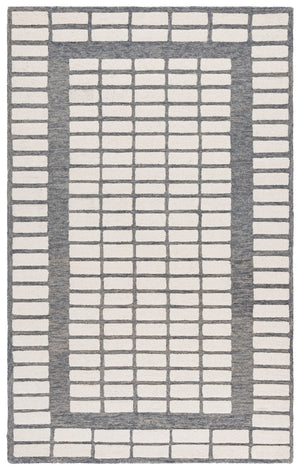 Safavieh Ebony Hand-tufted Area Rug - Luxurious Wool Pile For Contemporary Elegance In Any Living Space Grey ,Ivory Wool Pile Ebn151f-6