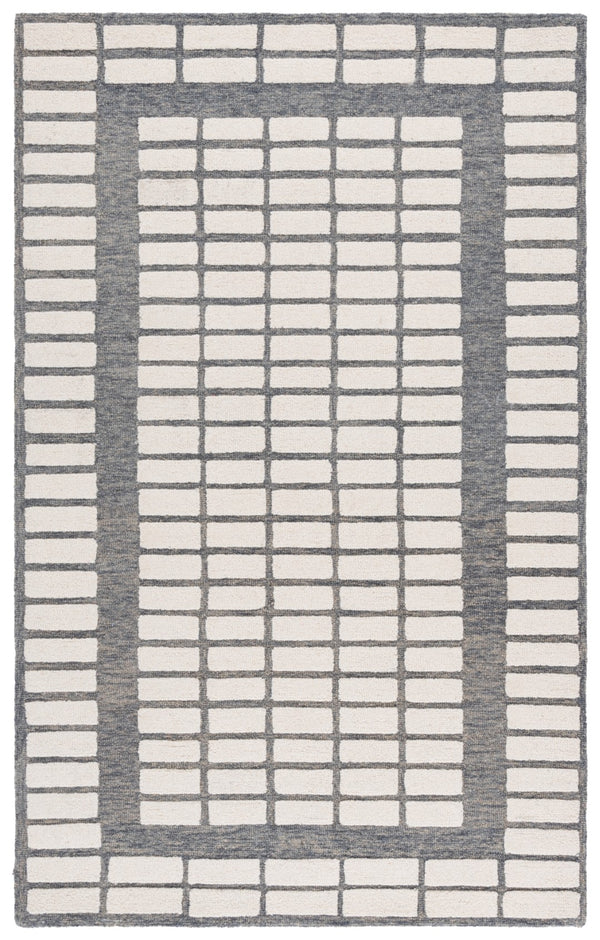 Safavieh Ebony Hand-tufted Area Rug - Luxurious Wool Pile For Contemporary Elegance In Any Living Space Grey ,Ivory Wool Pile Ebn151f-6