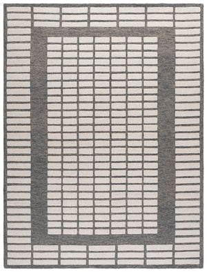 Safavieh Ebony Hand-tufted Wool Runner Rug - Elegant Contemporary Design For Stylish Hallways And Spaces Grey ,Ivory Wool Pile Ebn151f-8