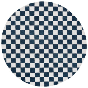 Safavieh Ebony Luxurious Gold And Ivory Checkered Area Rug - Hand-tufted Comfort For Elegant Home Décor Blue ,Ivory 80% Wool,20% Cotton Ebn175m-8