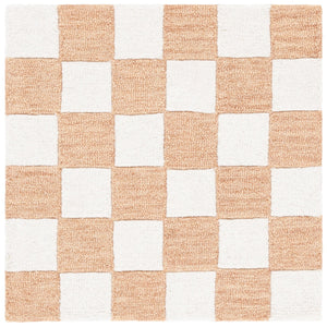 Safavieh Ebony Luxurious Gold And Ivory Checkered Area Rug - Hand-tufted Comfort For Elegant Home Décor Rust ,Ivory 80% Wool,20% Cotton Ebn175p-6r
