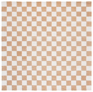 Safavieh Ebony Luxurious Gold And Ivory Checkered Area Rug - Hand-tufted Comfort For Elegant Home Décor Rust ,Ivory 80% Wool,20% Cotton Ebn175p-6r