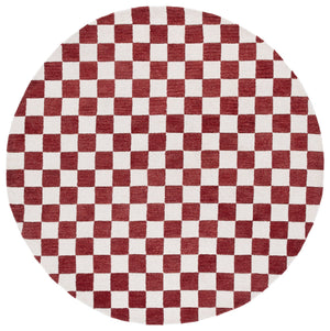 Safavieh Ebony Luxurious Gold And Ivory Checkered Area Rug - Hand-tufted Comfort For Elegant Home Décor Red ,Ivory 80% Wool,20% Cotton Ebn175q-6