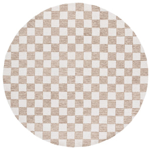 Safavieh Ebony Luxurious Gold And Ivory Checkered Area Rug - Hand-tufted Comfort For Elegant Home Décor Brown ,Ivory 80% Wool,20% Cotton Ebn175t-28